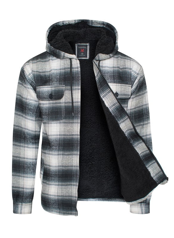 Men's Flannel Sherpa Lining Jacket - Snag N' Style