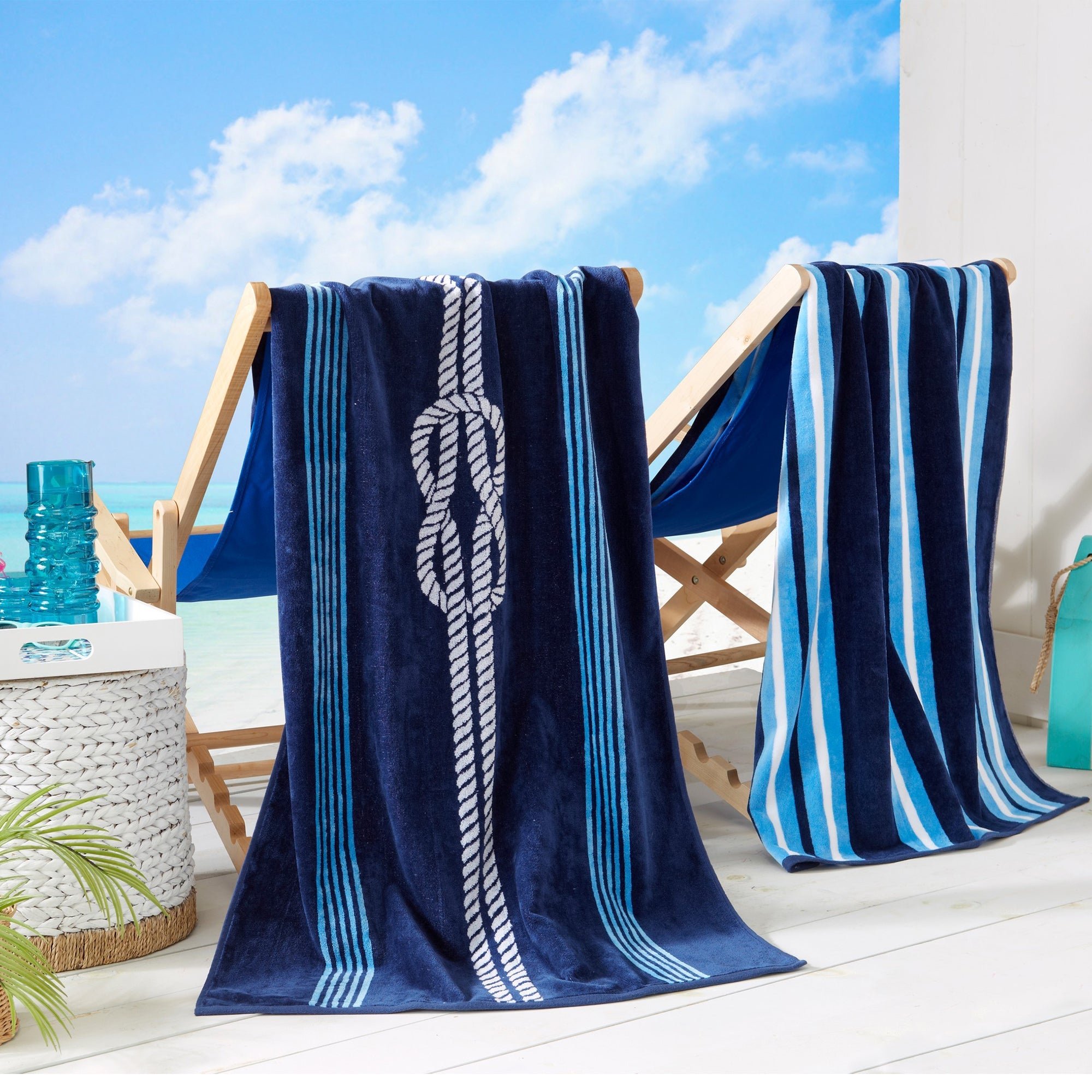 Cotton Velour Beach Towel - Maui Collection - Snag N' Style