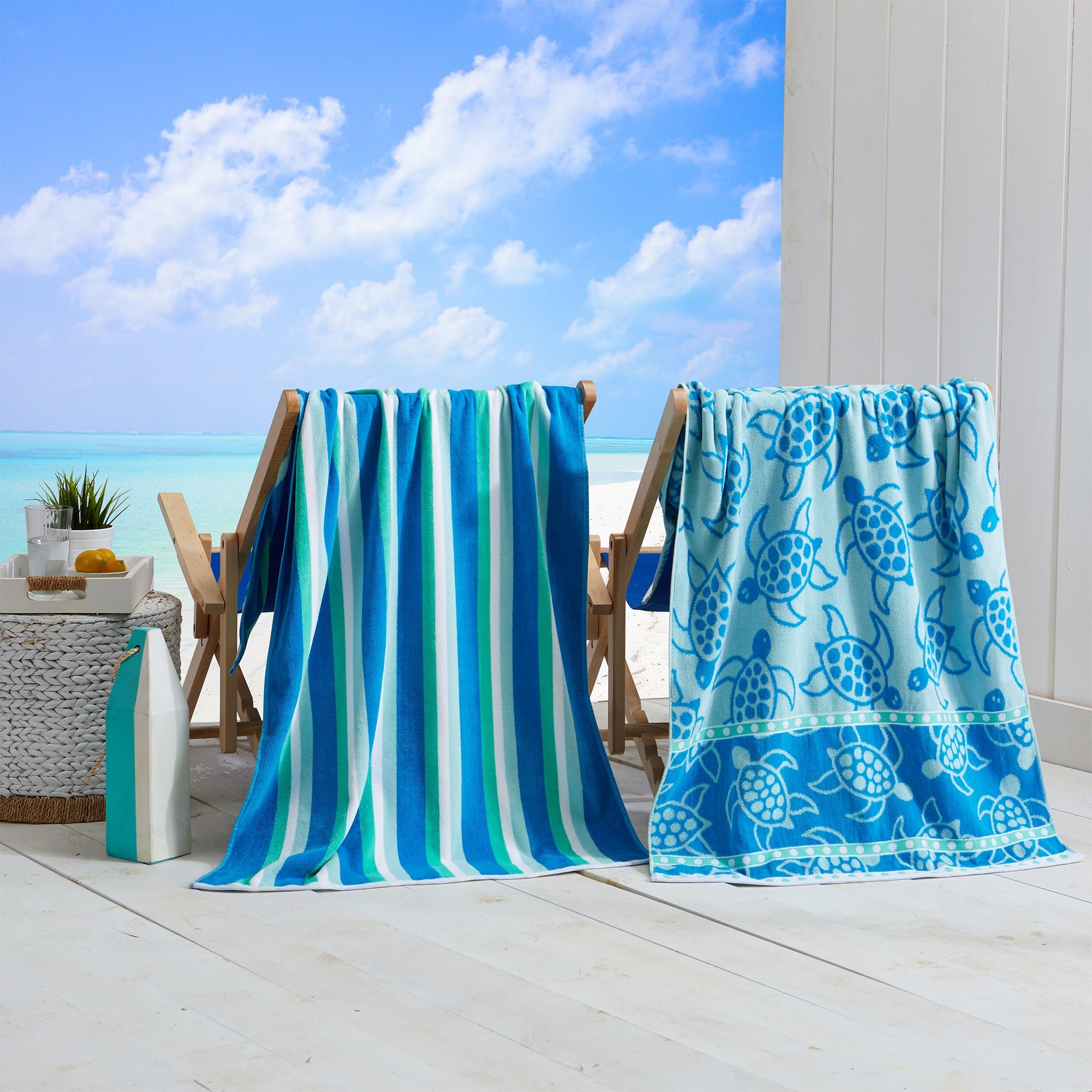 Cotton Velour Beach Towel - Maui Collection - Snag N' Style