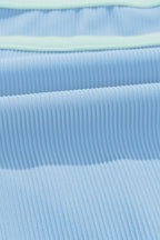 Ribbed Contrast Trim Spaghetti Strap Bikini Set - Snag N' Style