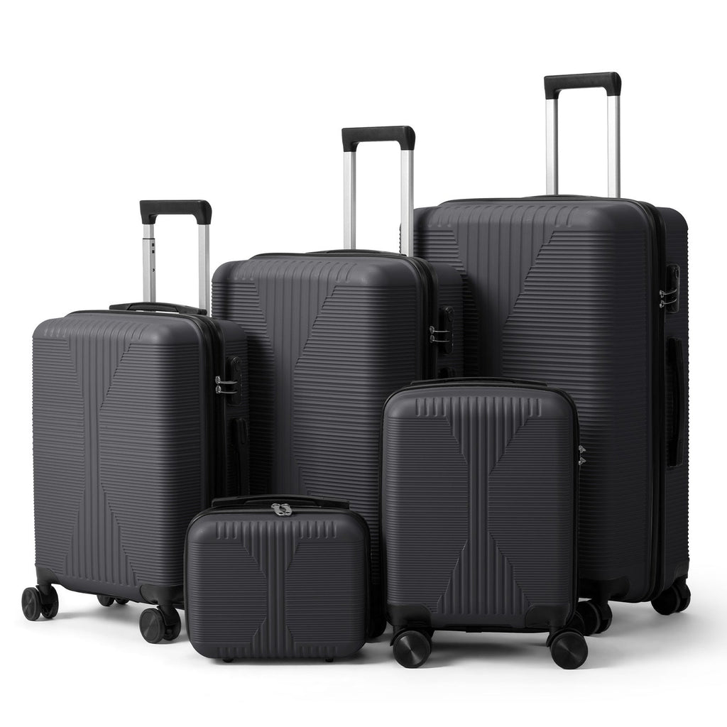 5-Piece Lightweight Luggage Set with Lock – 12/16/20/24/28 Inch - Snag N' Style
