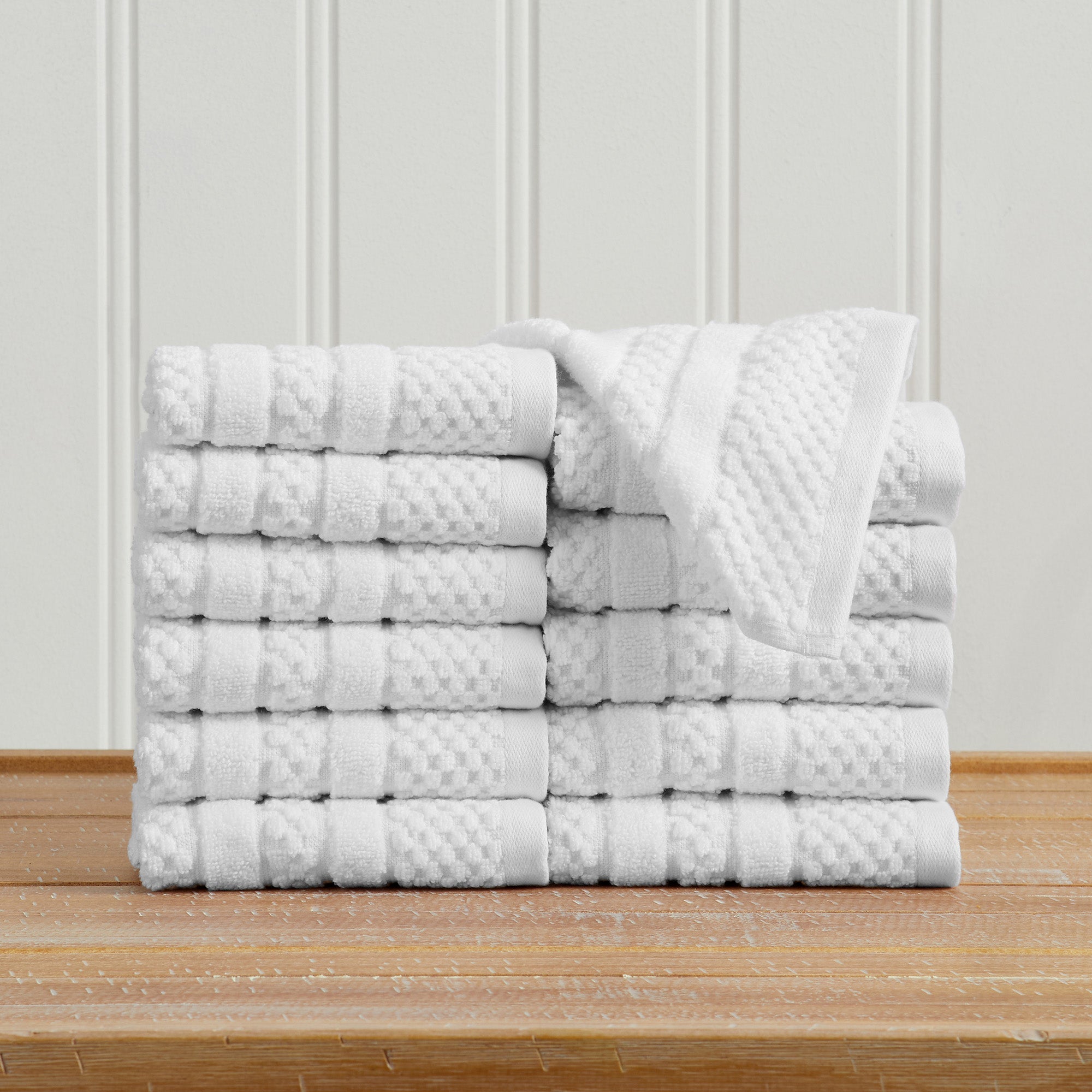 100% Cotton Checkered Jacquard Bath Towel Set - Giuliana Collection - Snag N' Style