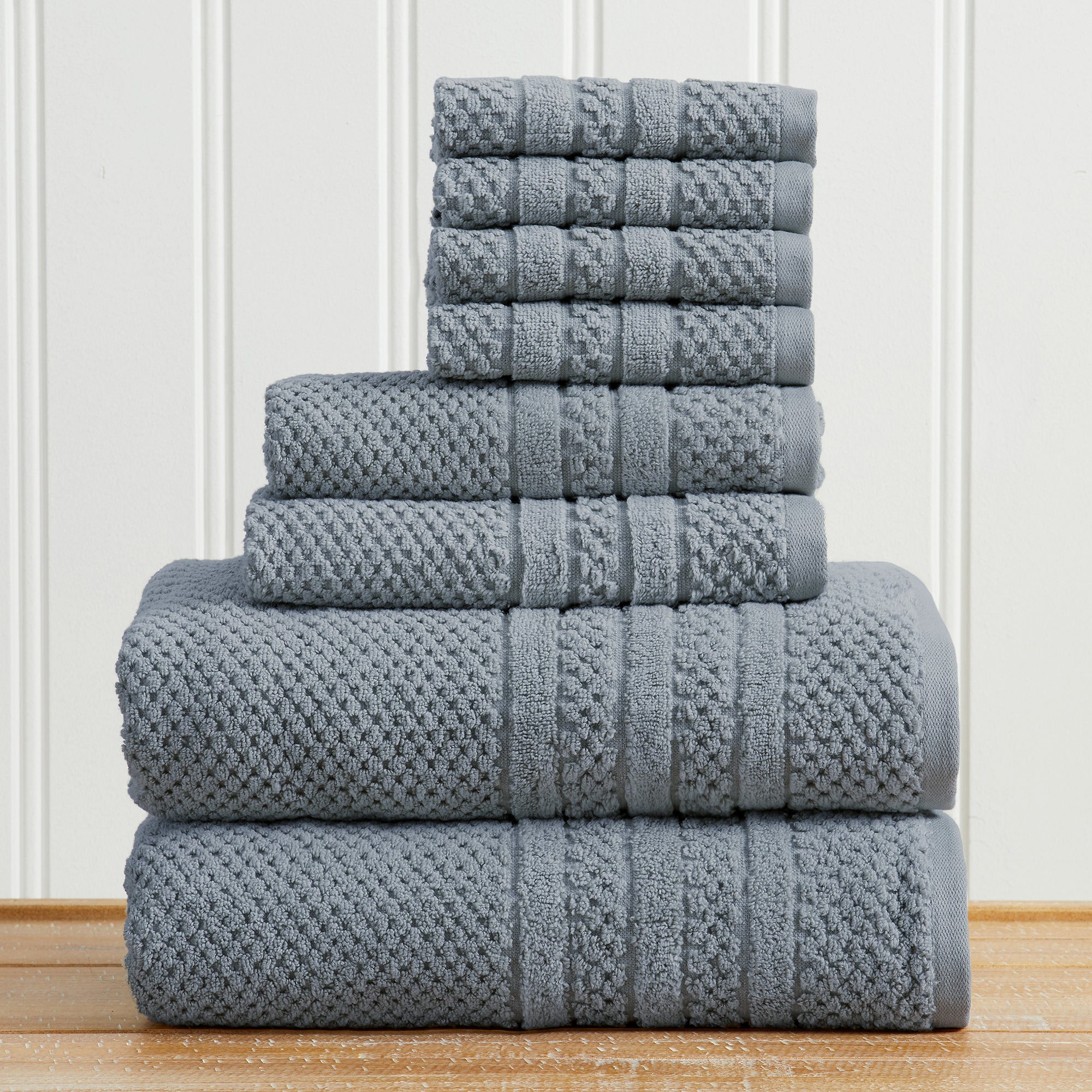 100% Cotton Checkered Jacquard Bath Towel Set - Giuliana Collection - Snag N' Style