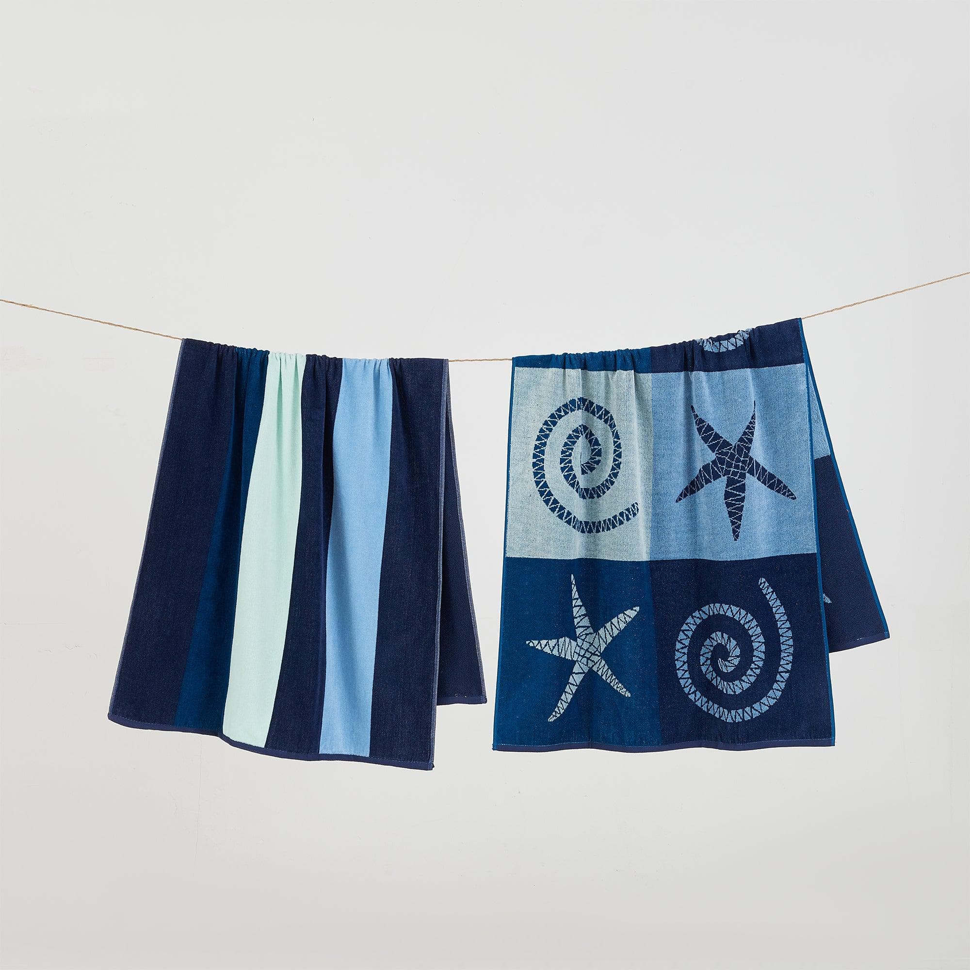 2 Pack 100% Cotton Jacquard Beach Towels - Playa Collection - Snag N' Style