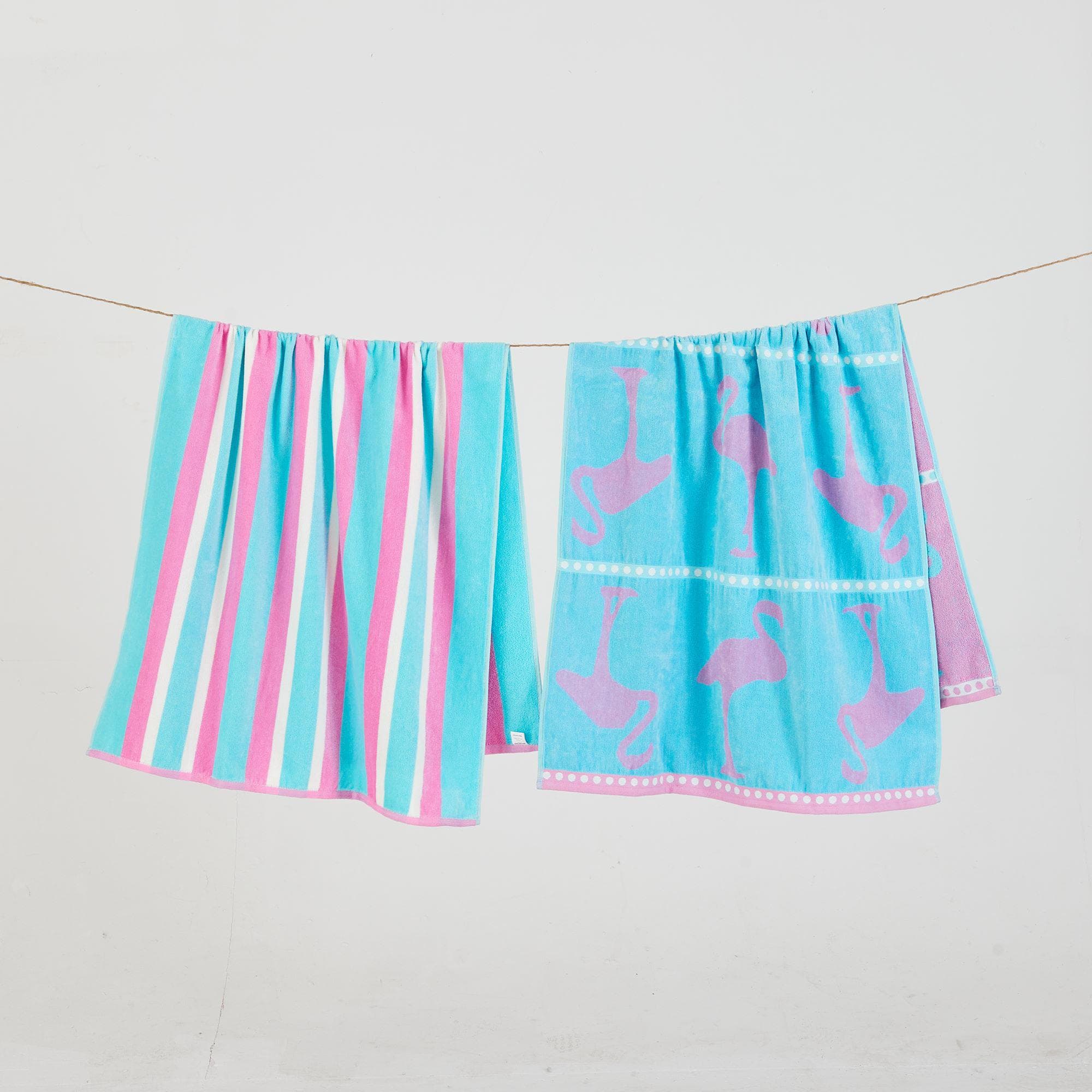 2 Pack 100% Cotton Jacquard Beach Towels - Playa Collection - Snag N' Style