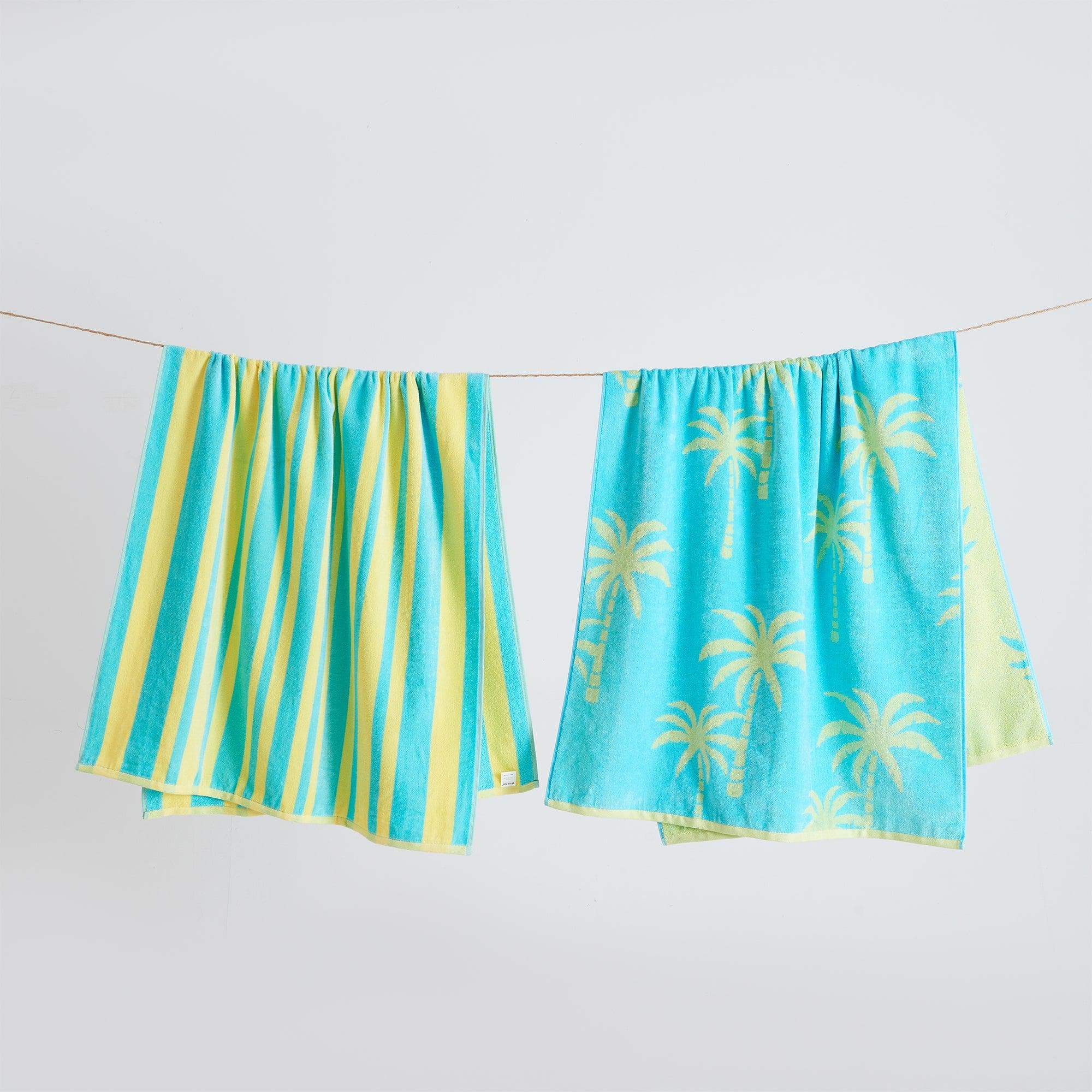 2 Pack 100% Cotton Jacquard Beach Towels - Playa Collection - Snag N' Style