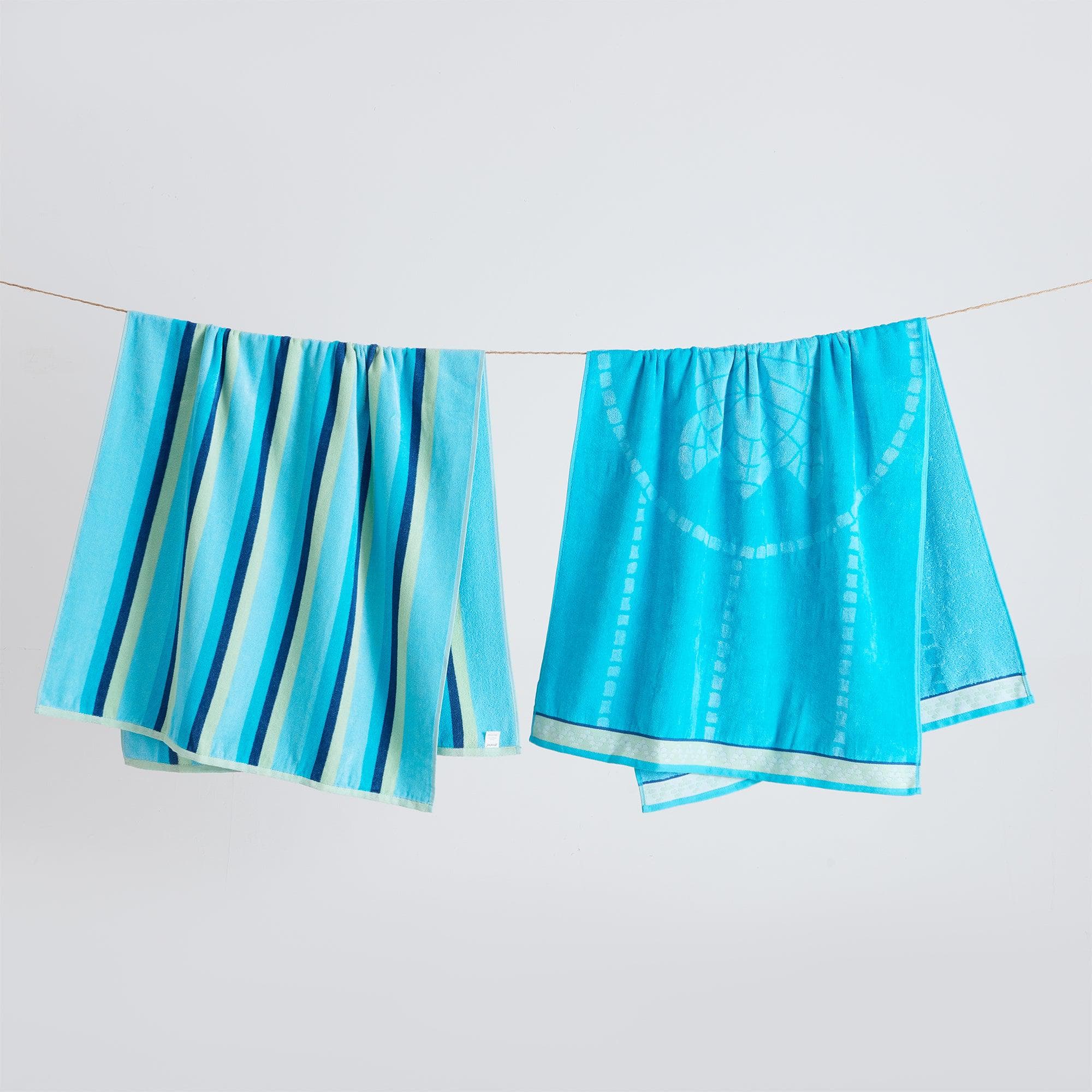 2 Pack 100% Cotton Jacquard Beach Towels - Playa Collection - Snag N' Style