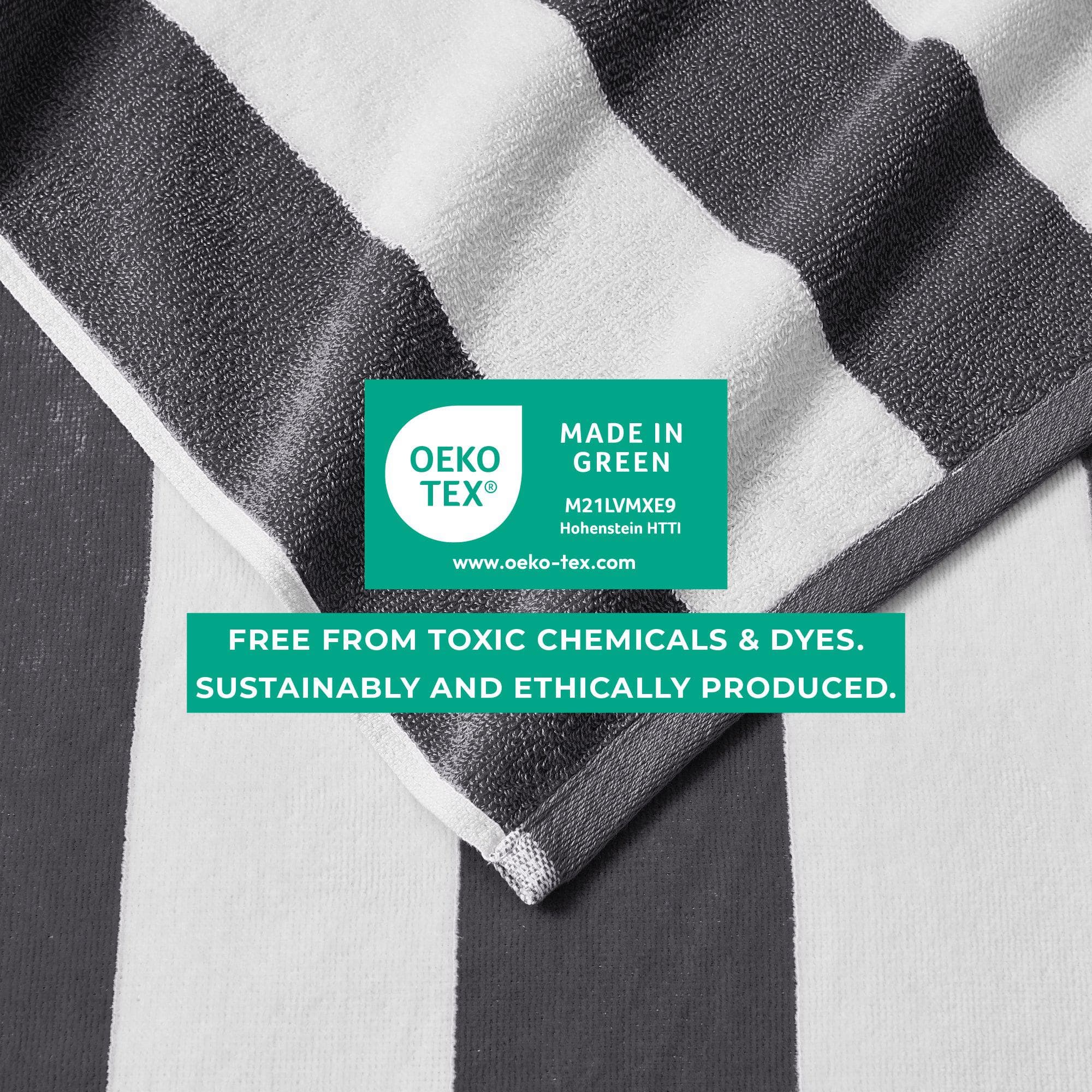 Cotton Velour Cabana Stripe Beach Towel - Novia Collection - Snag N' Style