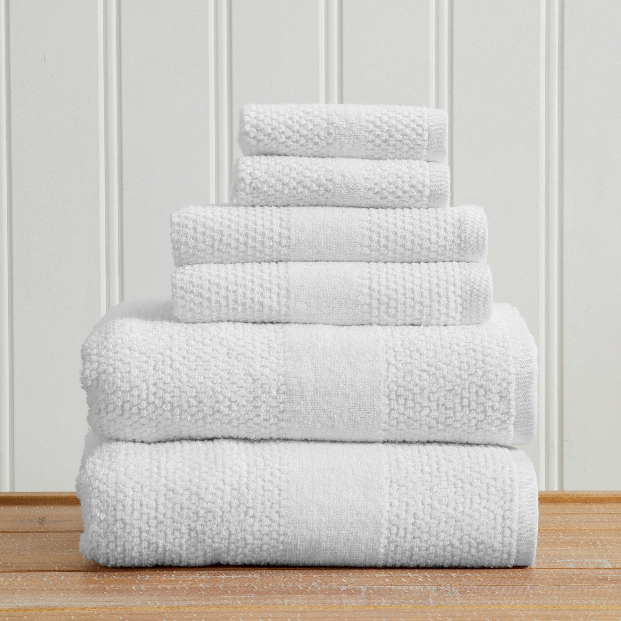 100% Cotton Woven Texture Bath Towel Set - Marbella Collection - Snag N' Style