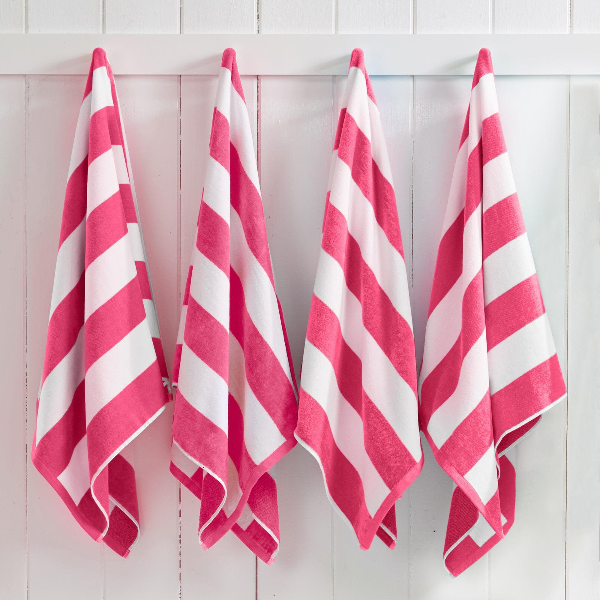 Cotton Velour Cabana Stripe Beach Towel - Novia Collection - Snag N' Style