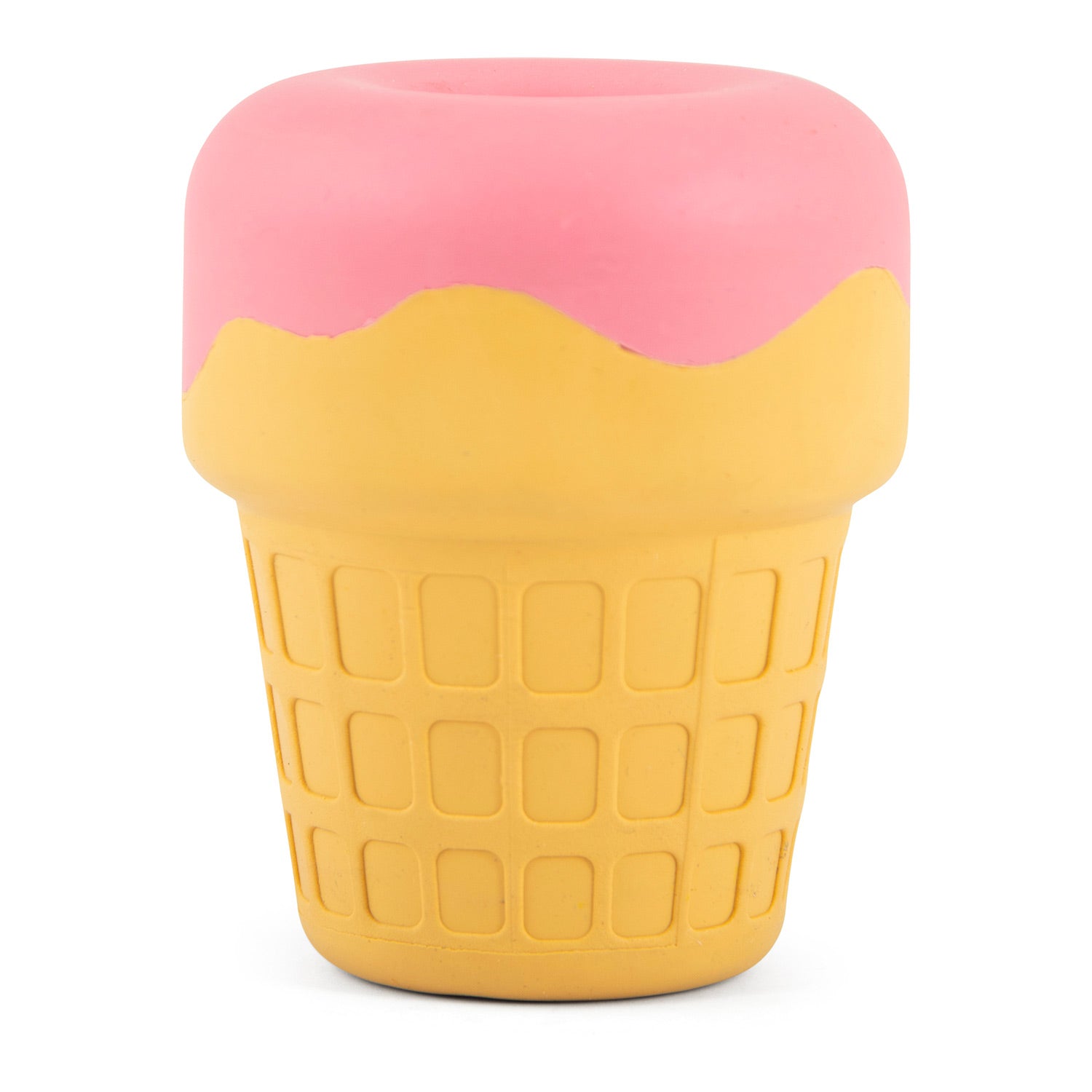 Jeffers Ice Cream Cone Natural Rubber Stuffable Treat Dispensing Dental Dog Chew Toy - Snag N' Style