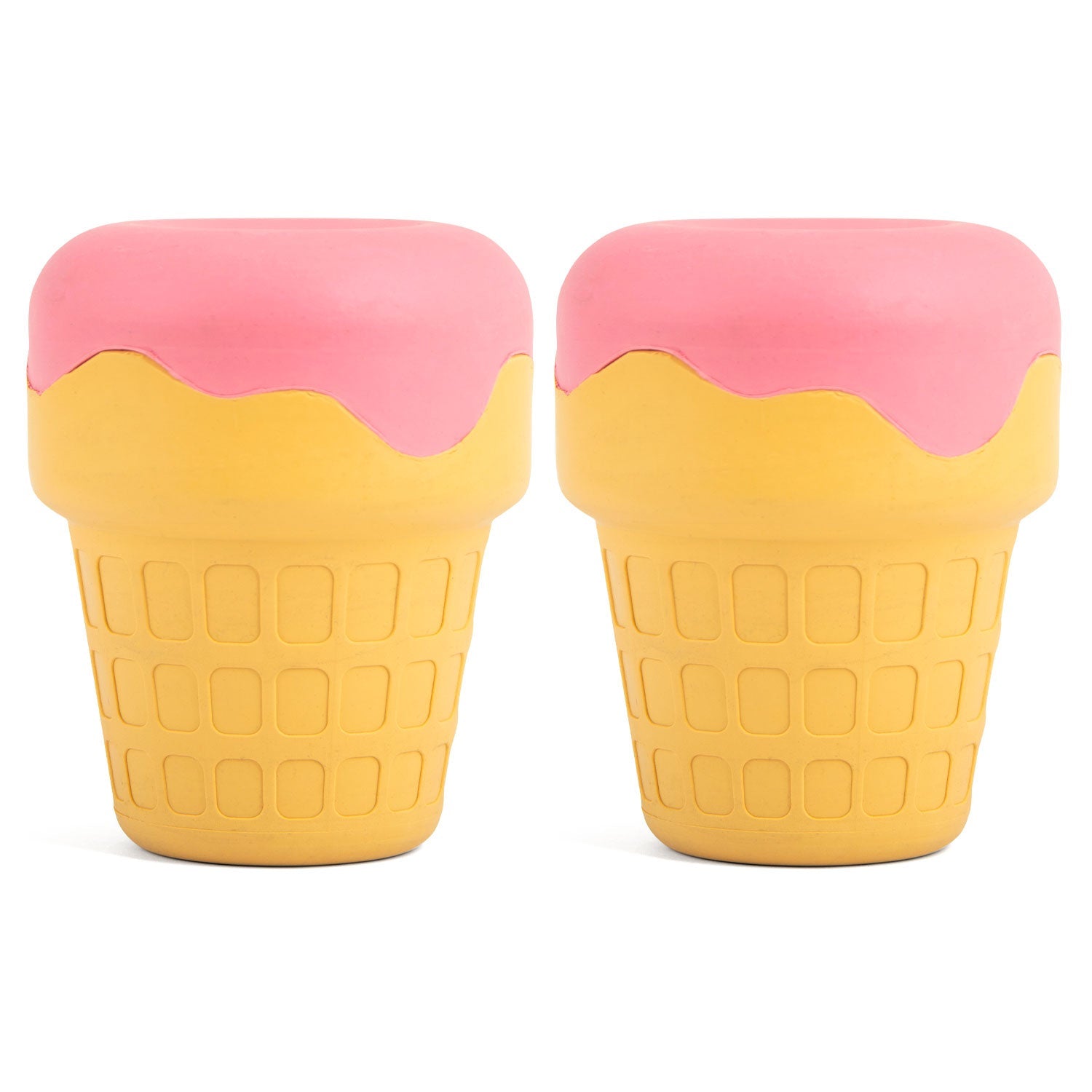 Jeffers Ice Cream Cone Natural Rubber Stuffable Treat Dispensing Dental Dog Chew Toy - Snag N' Style