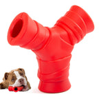Jeffers Red "Y" Natural Rubber Dental Dog Chew Toy for Medium Chewers - Snag N' Style