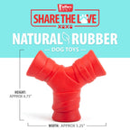 Jeffers Red "Y" Natural Rubber Dental Dog Chew Toy for Medium Chewers - Snag N' Style