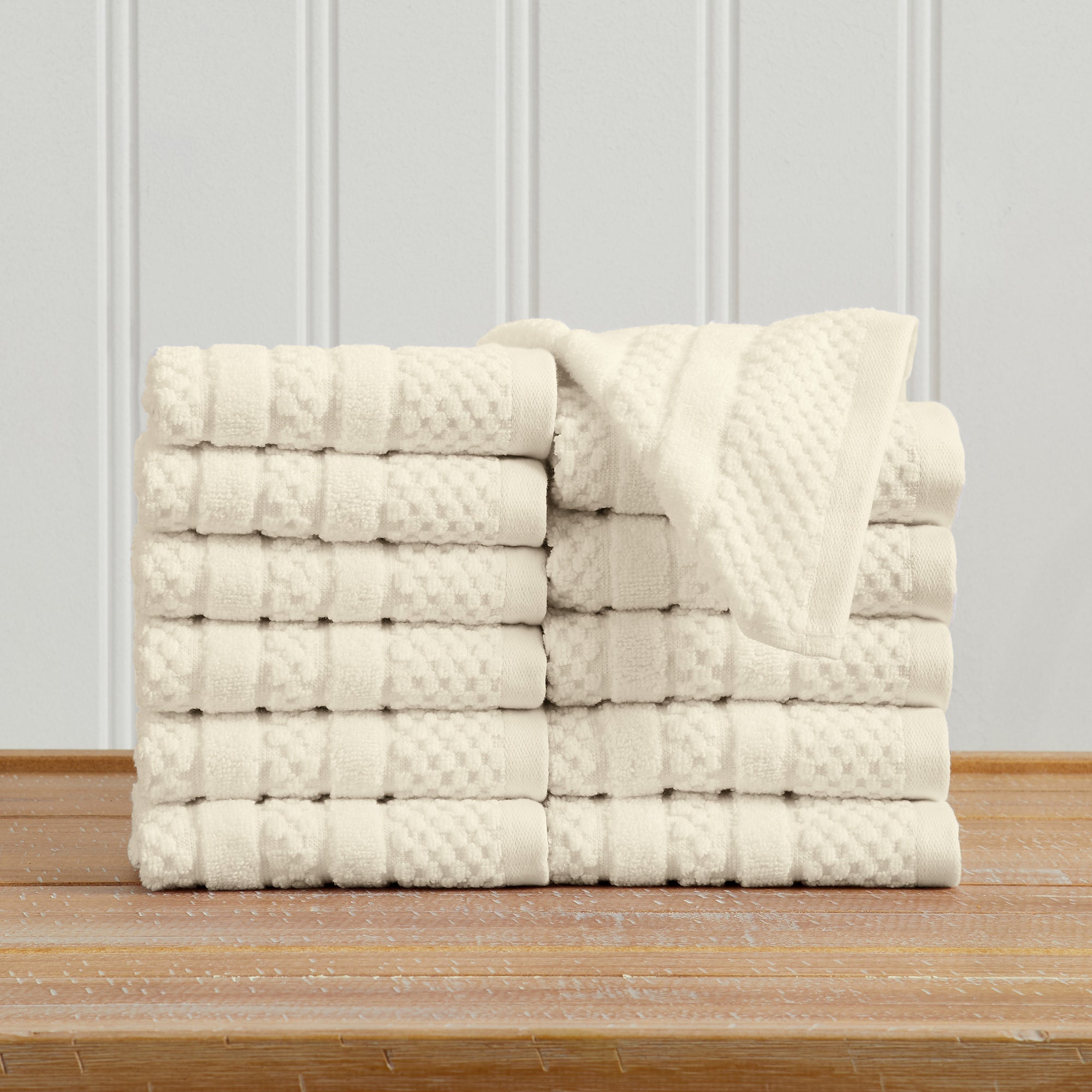 100% Cotton Checkered Jacquard Bath Towel Set - Giuliana Collection - Snag N' Style