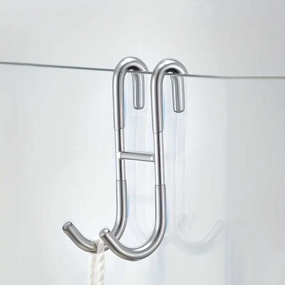 1pc Rust Resistant Multifunctional Shower Door Hook - Snag N' Style