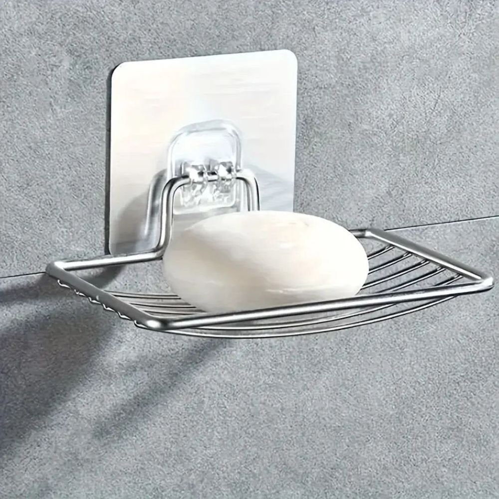 Stainless Steel Self Adhesive Wall Mount Soap Dish Holder - Snag N' Style