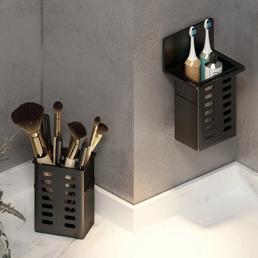 1pc Modern Wall-Mounted Bathroom Organizer - Snag N' Style