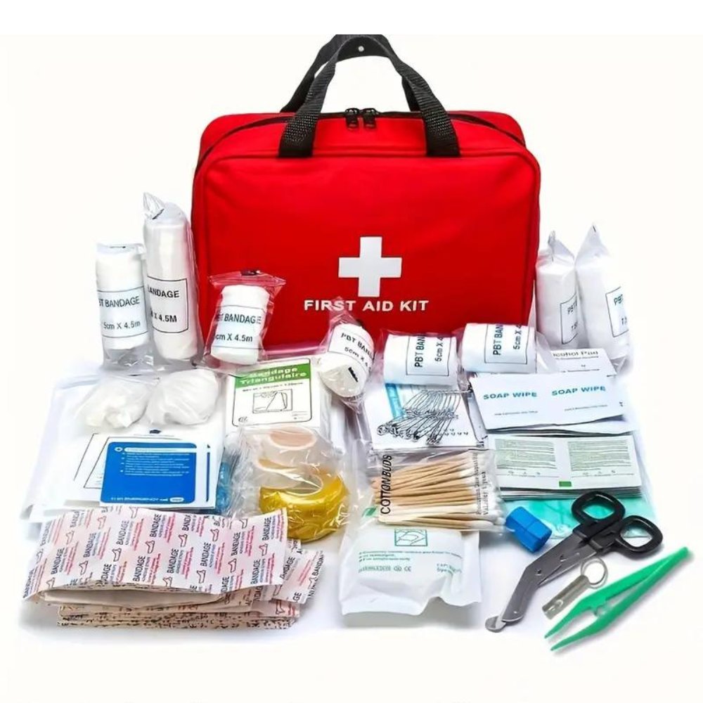 173pcs Large First Aid Kit: Portable Bag For Outdoor Hunting, Hiking, Camping And More - Including Emergency Supplies! - Snag N' Style