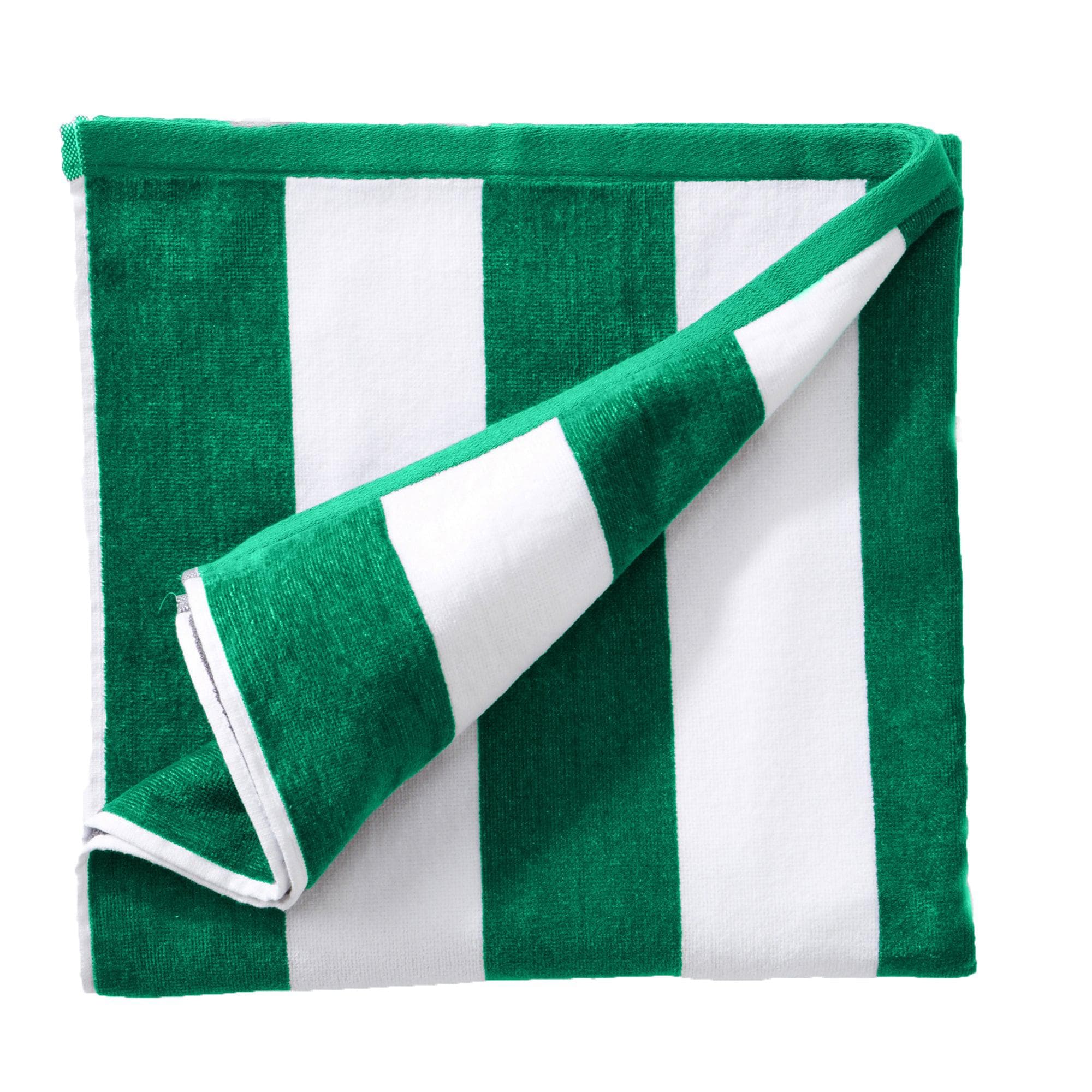 Cotton Velour Cabana Stripe Beach Towel - Novia Collection - Snag N' Style