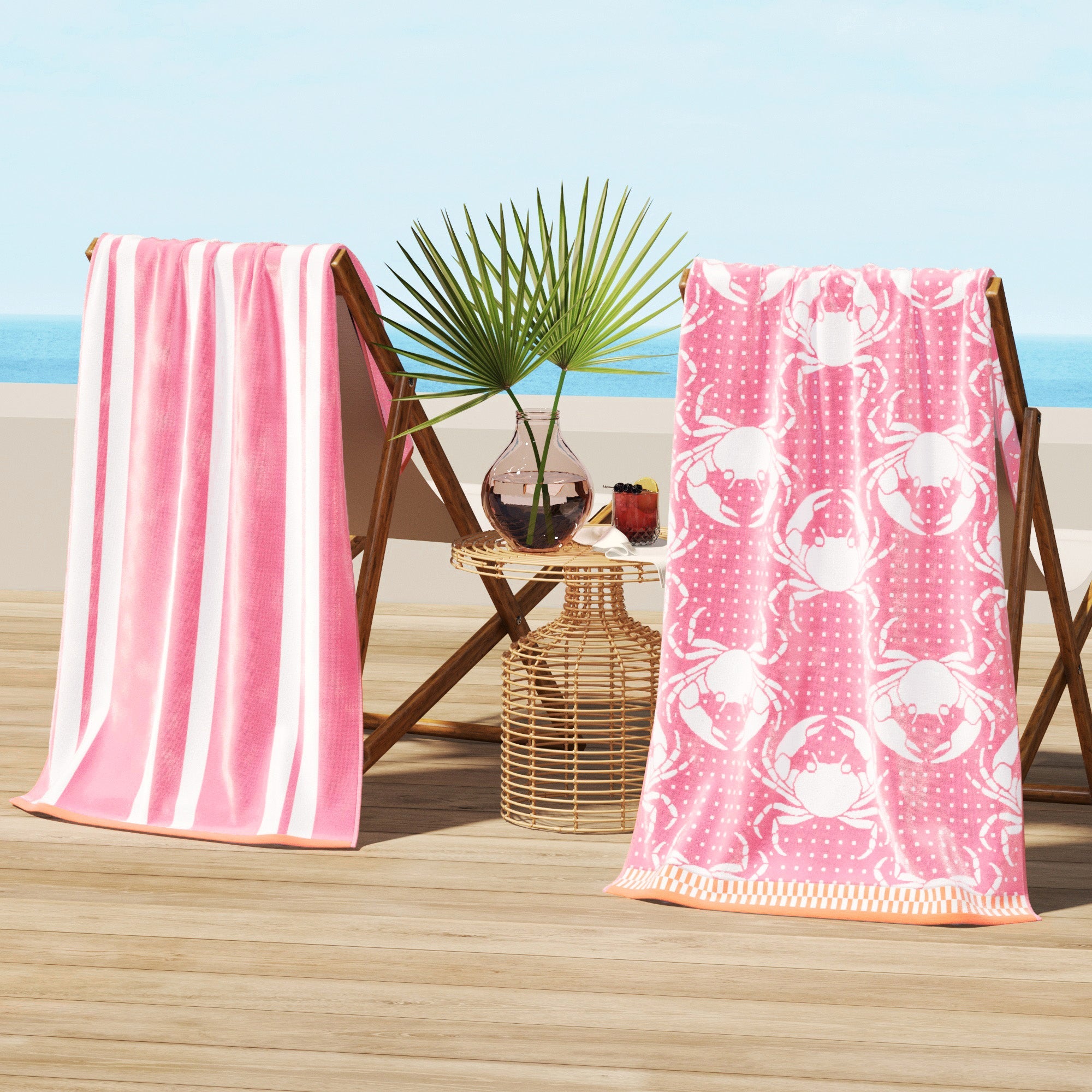 Cotton Velour Beach Towel - Maui Collection - Snag N' Style