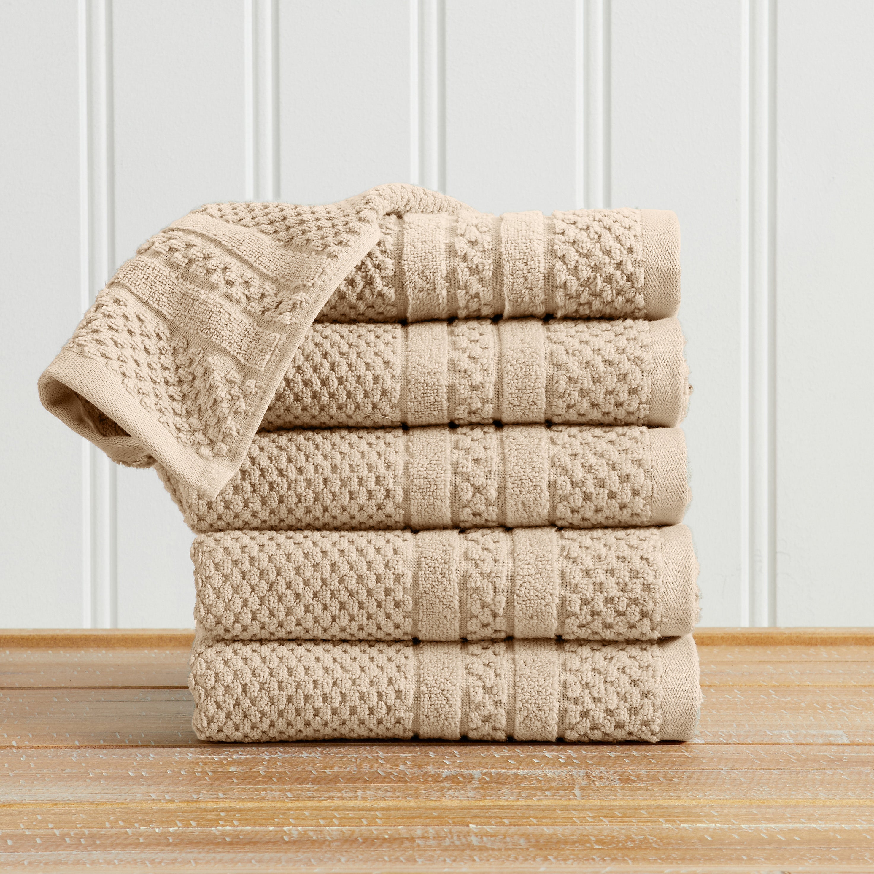 100% Cotton Checkered Jacquard Bath Towel Set - Giuliana Collection - Snag N' Style