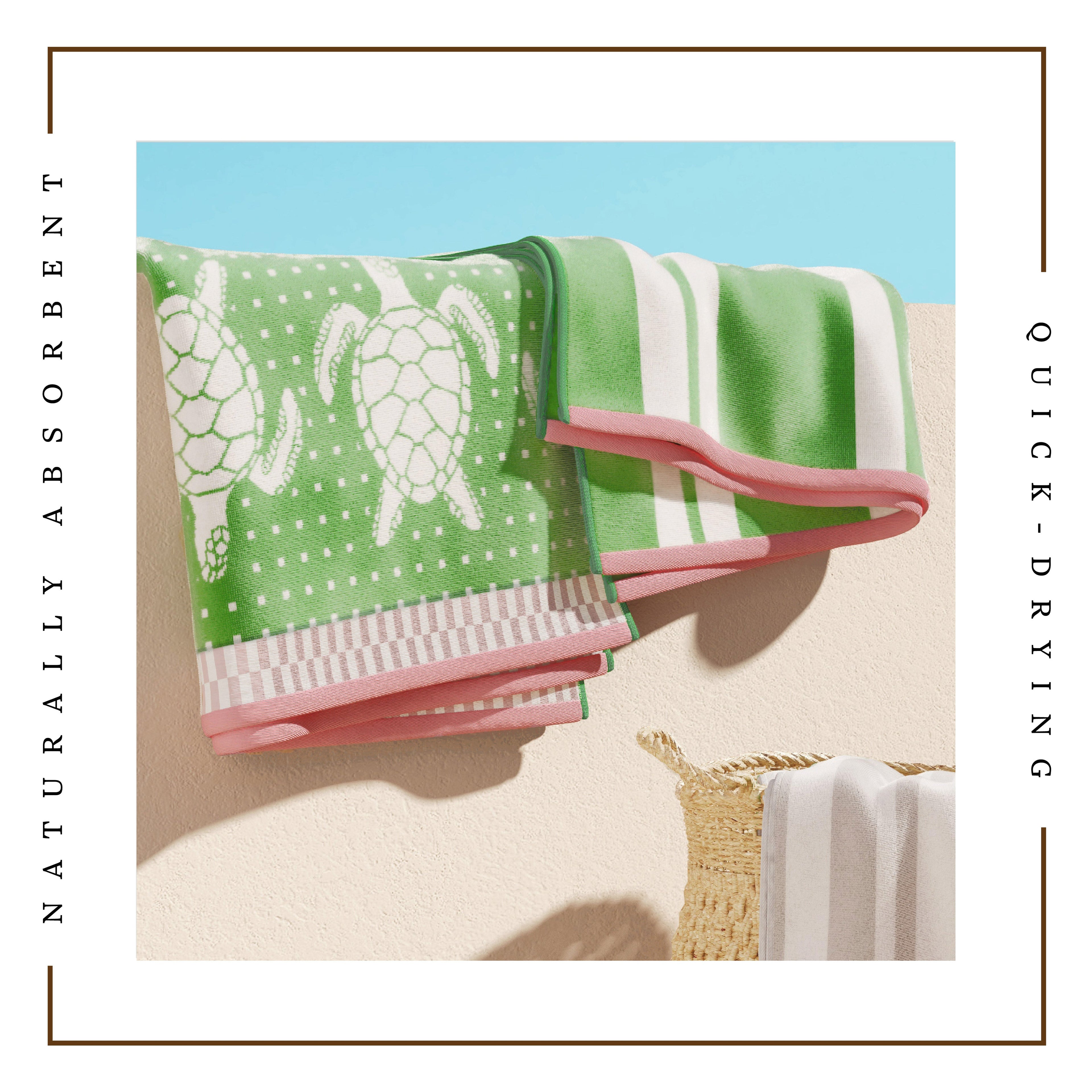 Cotton Velour Beach Towel - Maui Collection - Snag N' Style