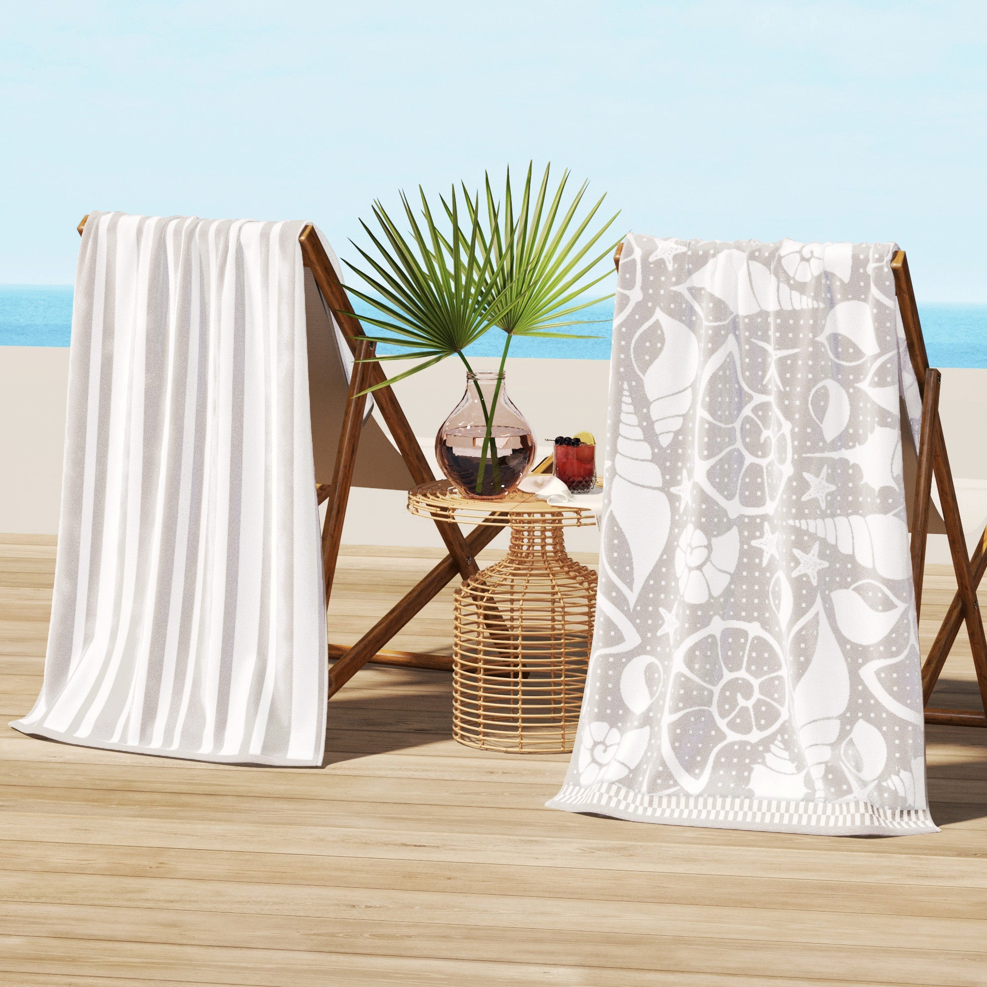 Cotton Velour Beach Towel - Maui Collection - Snag N' Style