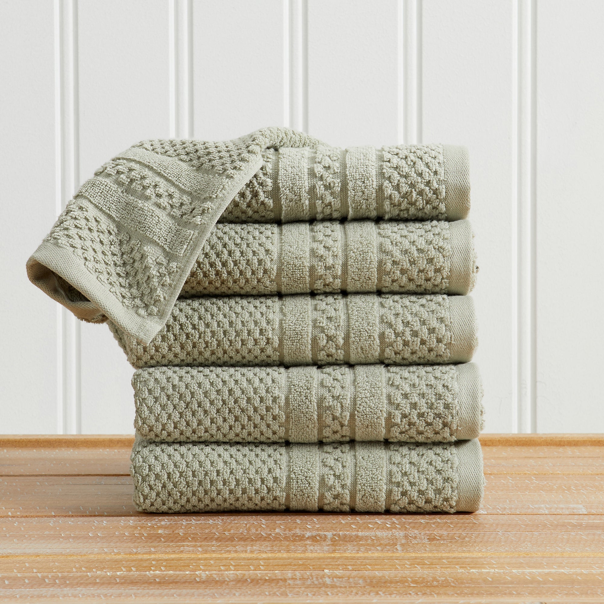 100% Cotton Checkered Jacquard Bath Towel Set - Giuliana Collection - Snag N' Style