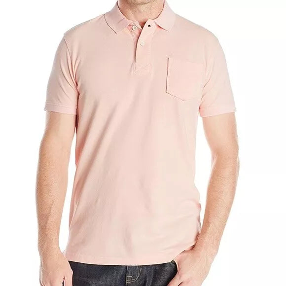 Vintage 1946 Mens Stretch Pique Polo, Light Pink - Snag N' Style