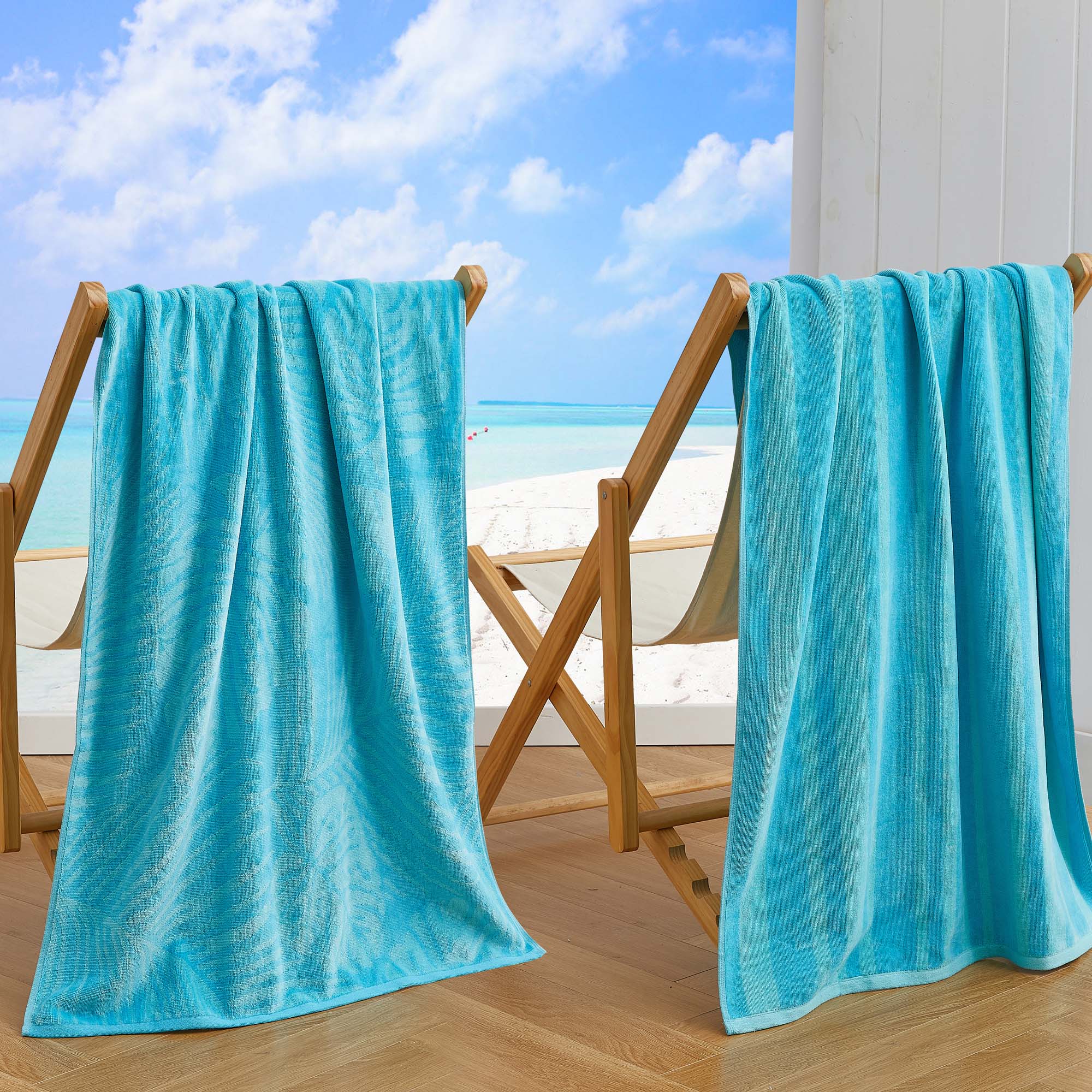 Cotton Velour Beach Towel - Maui Collection - Snag N' Style