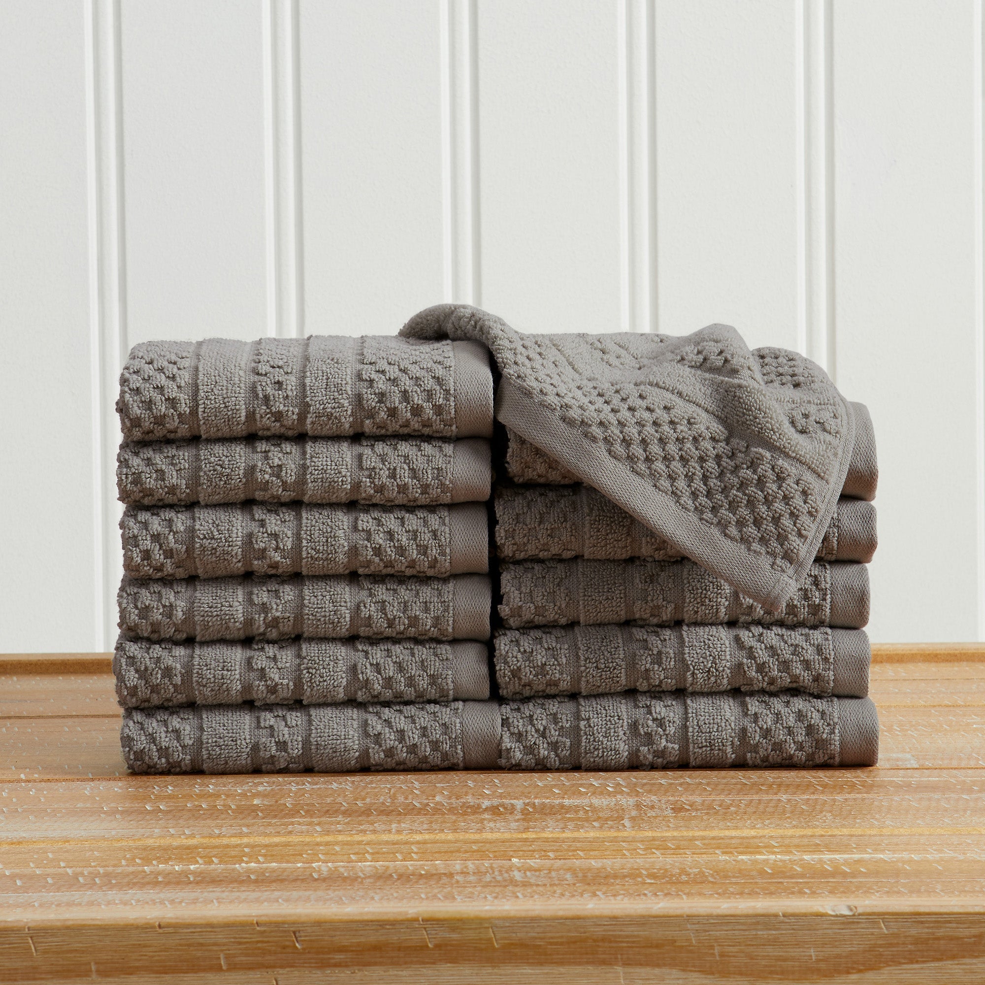 100% Cotton Checkered Jacquard Bath Towel Set - Giuliana Collection - Snag N' Style