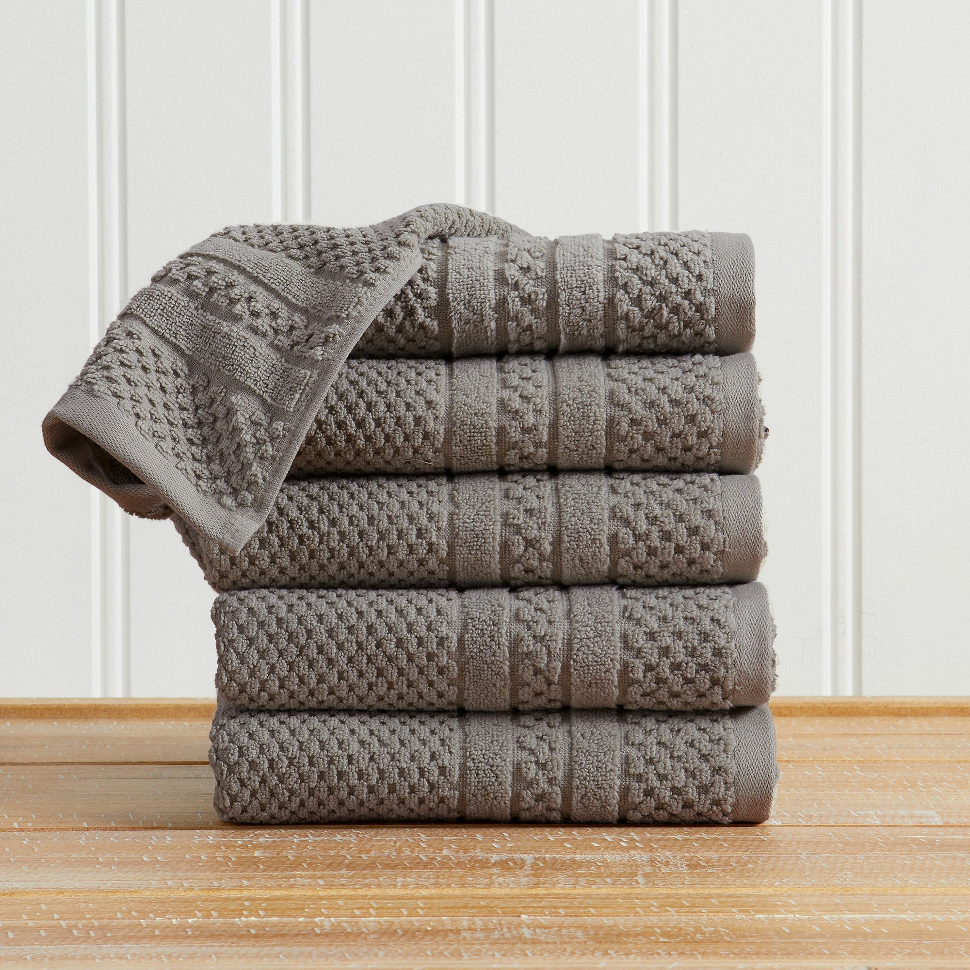 100% Cotton Checkered Jacquard Bath Towel Set - Giuliana Collection - Snag N' Style