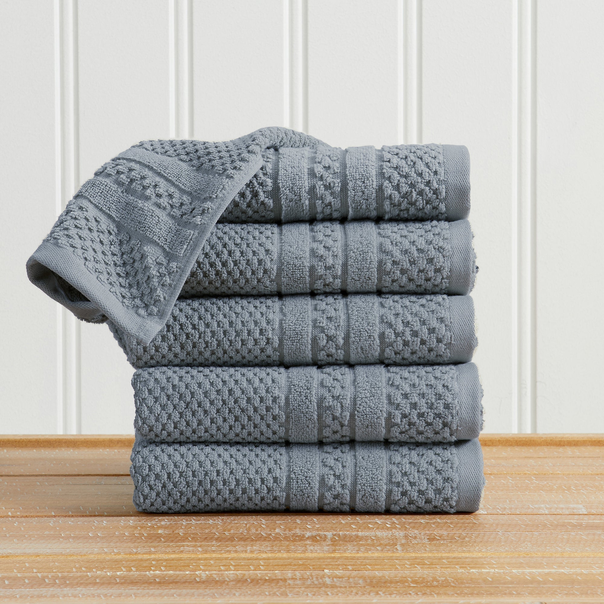 100% Cotton Checkered Jacquard Bath Towel Set - Giuliana Collection - Snag N' Style