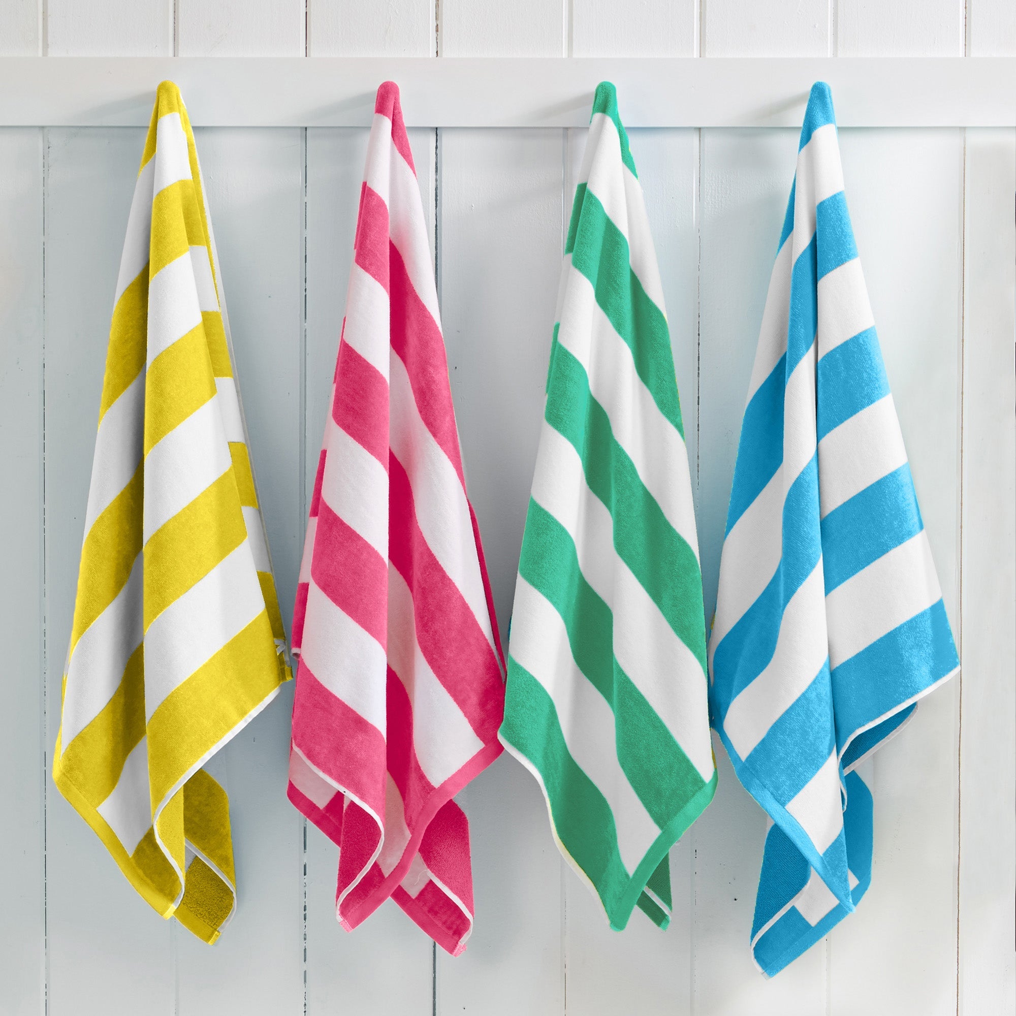 Cotton Velour Cabana Stripe Beach Towel - Novia Collection - Snag N' Style